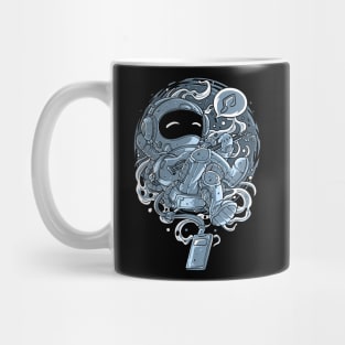 Space Astronaut Playing Guitar Astronomy Electric Guitarist Mug